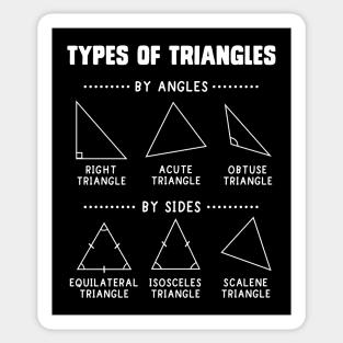 Types Of Triangles Geometry Math Teacher Shape Education Sticker